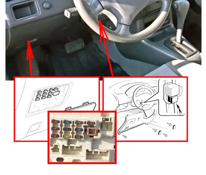 Fuse box diagram Toyota Tercel (Corsa ...