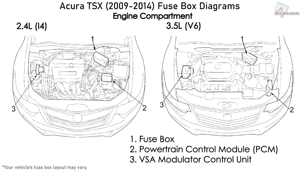 Acura TSX (2009-2014) Fuse Box Diagrams ...