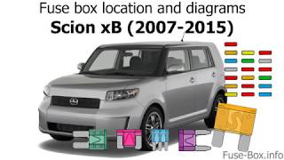 Fuse box location and diagrams: Scion ...
