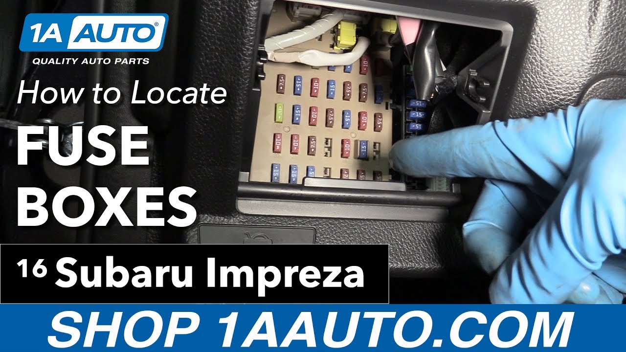Fuse Boxes 11-16 Subaru Impreza ...