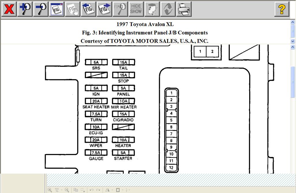 2002 Toyota Avalon Fuse Box Diagram - DIAGRAM 2001 Toyota ...