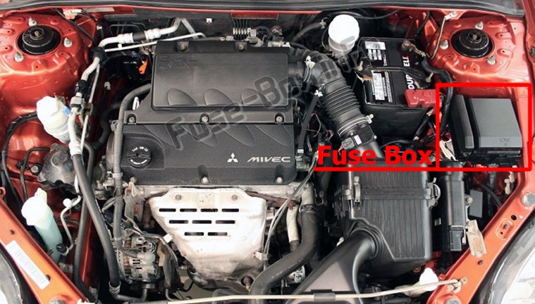 Fuse Box Diagram Mitsubishi Eclipse (4G; 2006-2012)