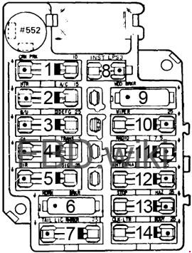 76-'79 Cadillac Seville Fuse Box Diagram
