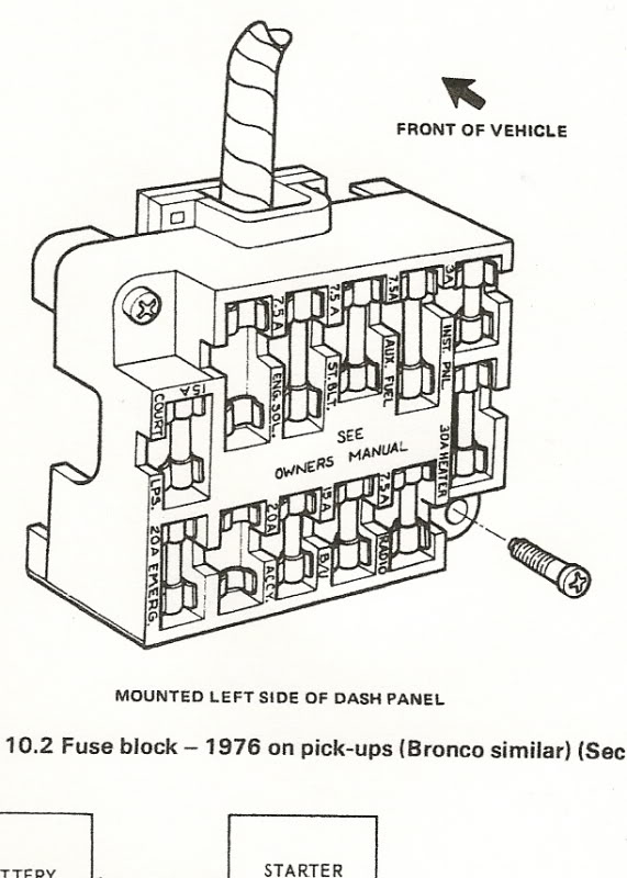 Fuse Block 1976 - Ford Truck ...