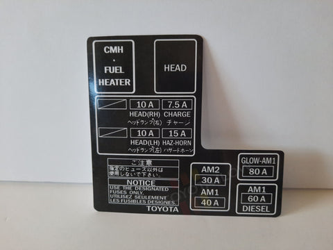 Fuse Box Decals – Toyota4Low