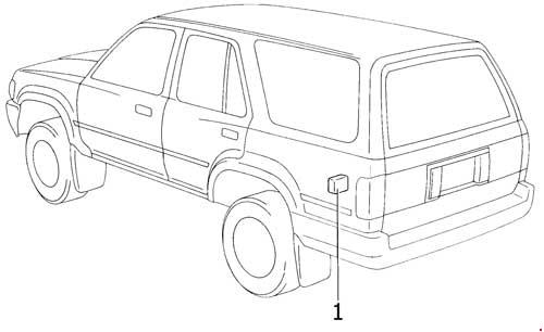 89-'95 Toyota 4Runner Fuse Box Diagram