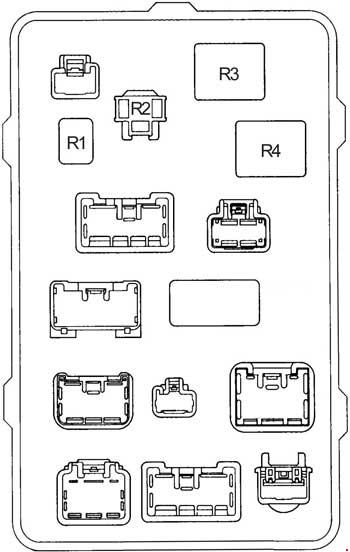 96-'02 Toyota 4Runner Fuse Box Diagram