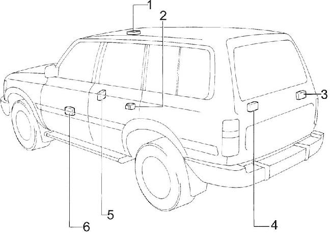 90-'97 Toyota Land Cruiser 80 Fuse Diagram