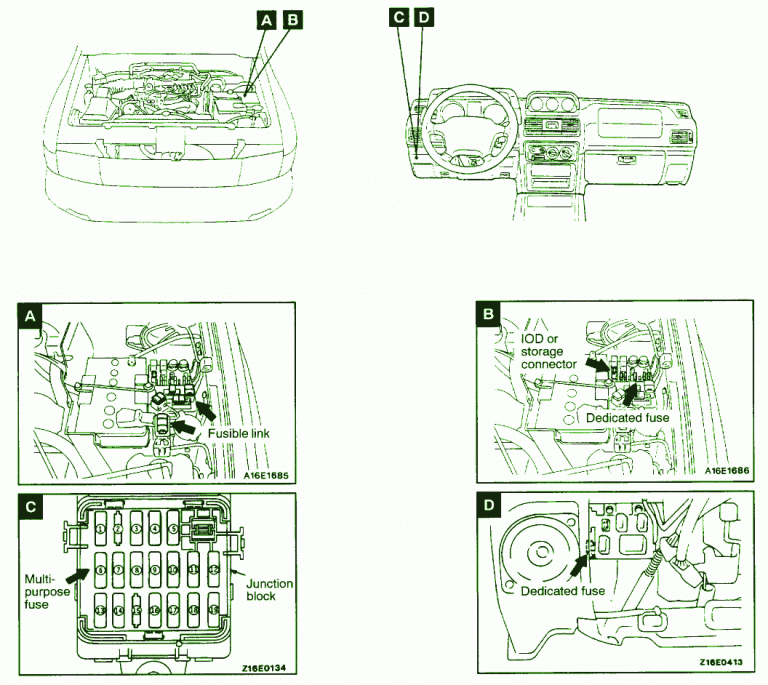 2000 Mitsubishi Montero Fuse Box Diagram – Auto Fuse Box ...