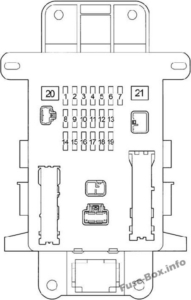 Fuse Box Diagram Toyota RAV4 (XA20; 2001-2005)