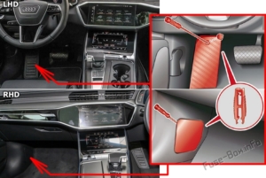 Fuse Box Diagram Audi A7 / S7 (4K8; 2018-2020...)