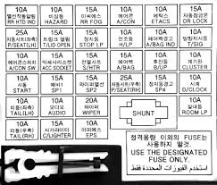 Fuse box diagram Hyundai Sonata 4/5 EF ...