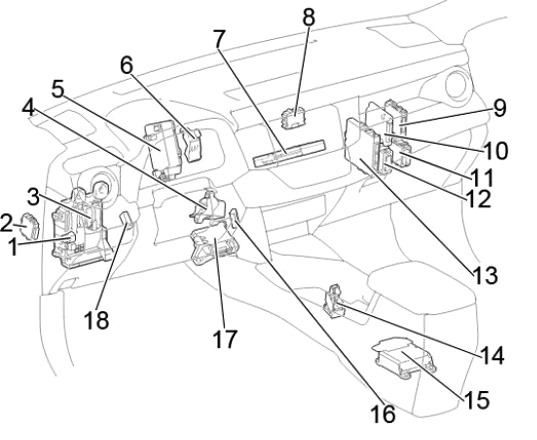 Fuse box diagram Toyota RAV4 4G and ...