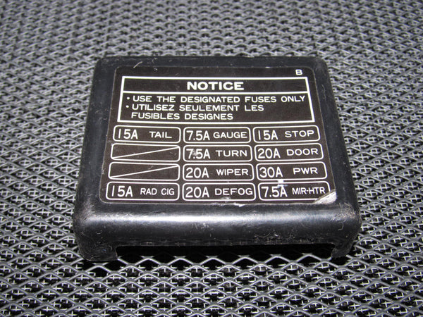 91 92 93 94 95 Toyota MR2 OEM Interior Fuse Box Cover ...