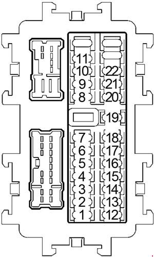 02-'06 Nissan Altima Fuse Box Diagram