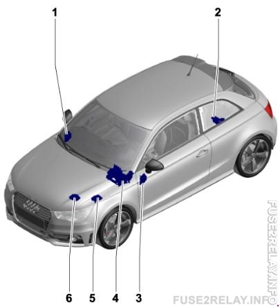 Audi A4 (2018) fuse relay box diagram