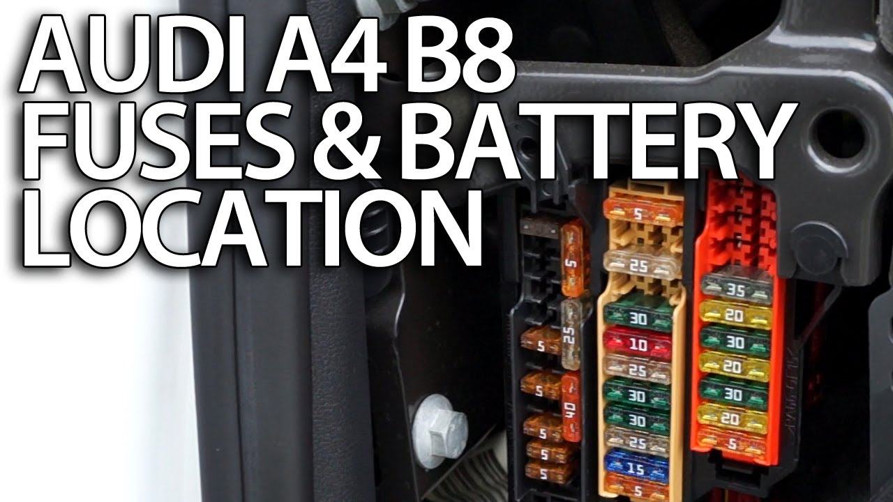 fuses and battery in Audi A4 B8 ...