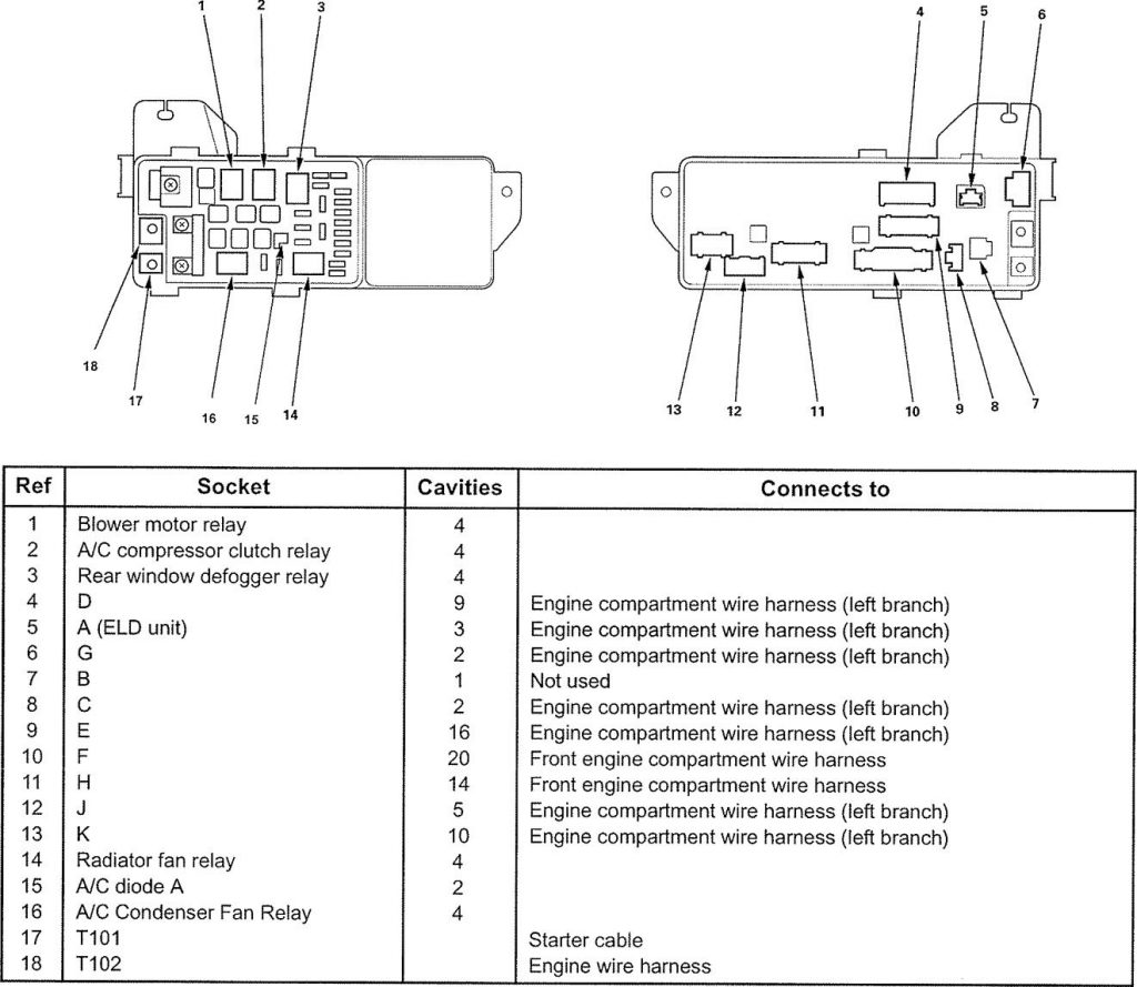Acura TL (2005) - wiring diagrams - fuse panel ...