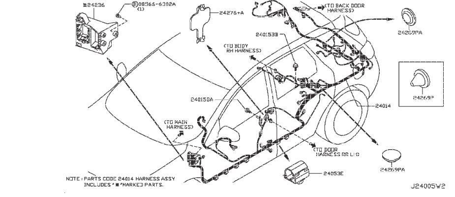 Nissan Murano Fuse Holder. RELAY, BOX, BODY - 24380-CF000 ...