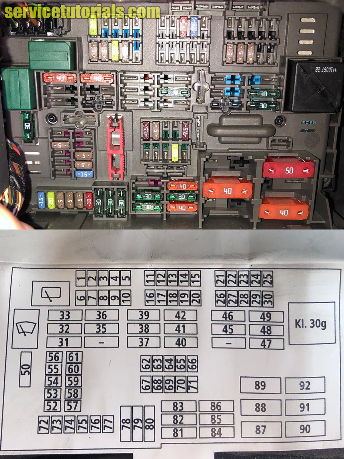 BMW X1 fuse box (panel) & relay diagram ...