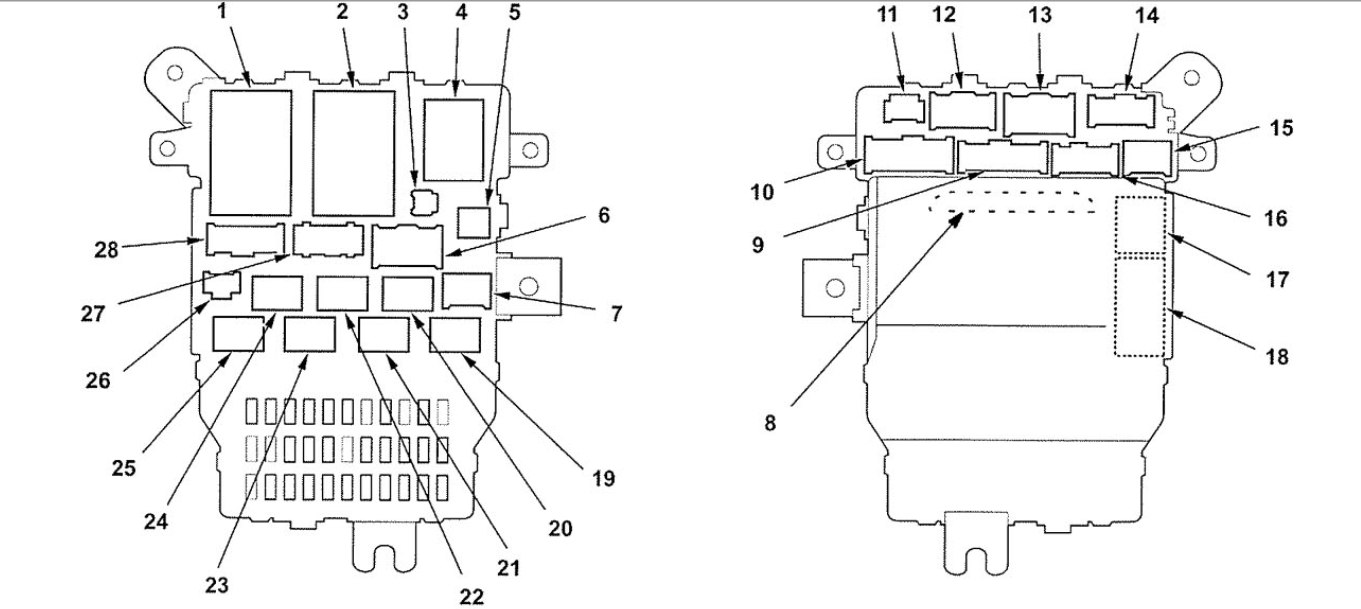 Acura RL (2005 - 2006) - wiring diagrams - fuse panel ...