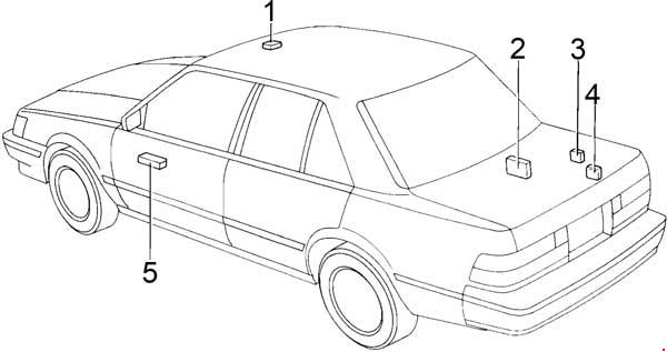 88-'92 Toyota Cressida (X80) Fuse Diagram