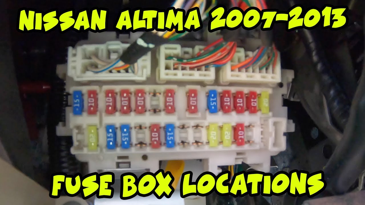Nissan Altima 2007 to 2013 Fuse Box ...