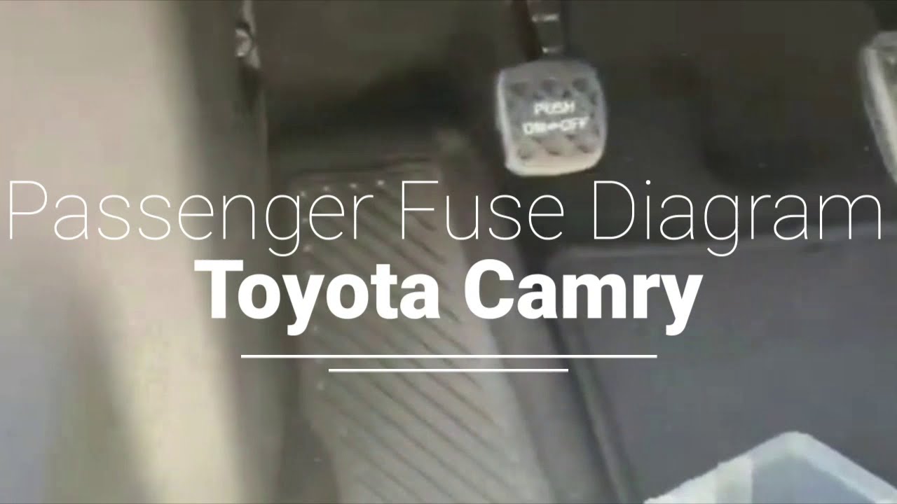 Toyota Camry Passenger Fuse Box Diagram ...