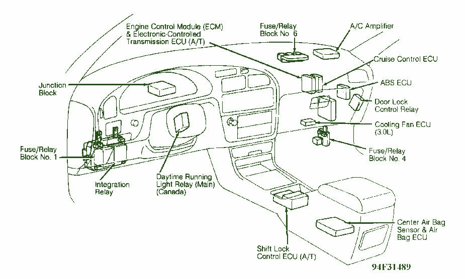 1987 Toyotum Camry Fuse Box Diagram