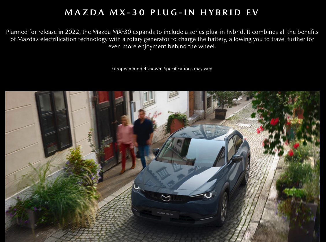2022 Mazda MX-30 rotary range-extender ...