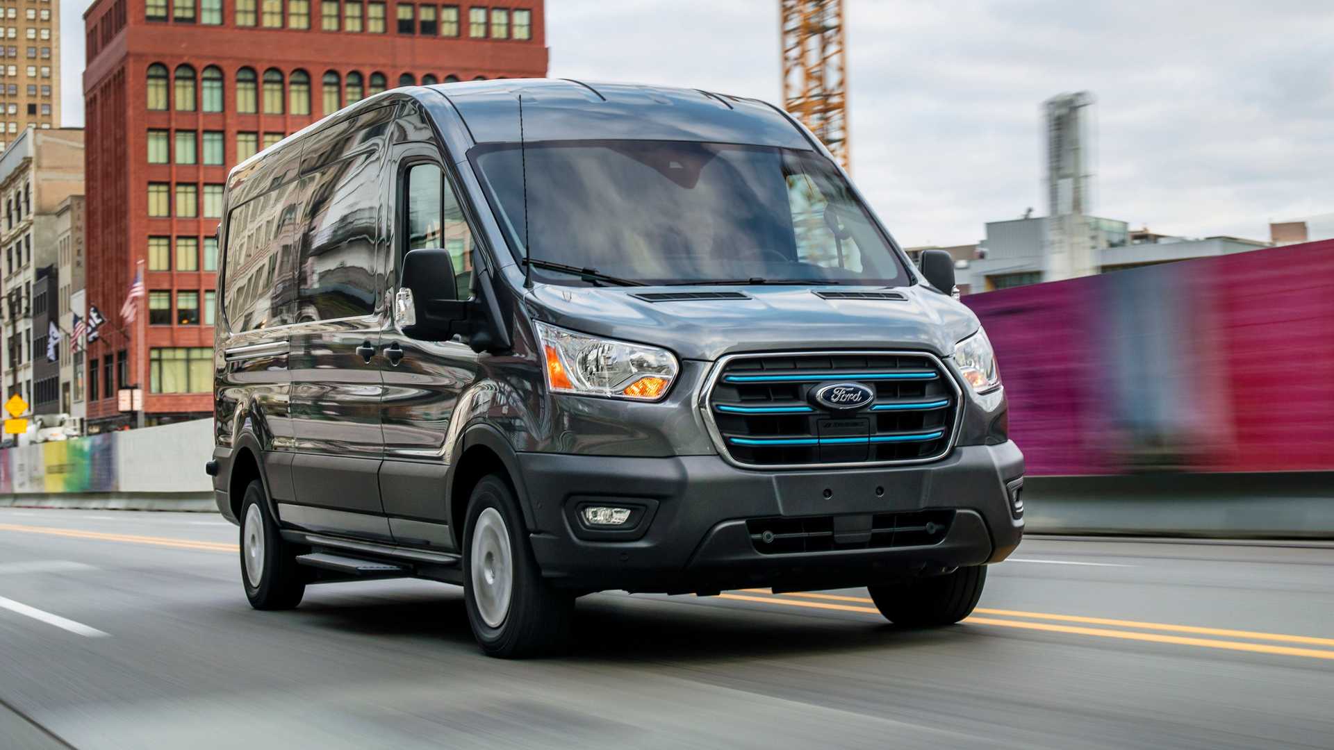 2022 Ford E-Transit Debuts As Electric Van With 126 Miles ...