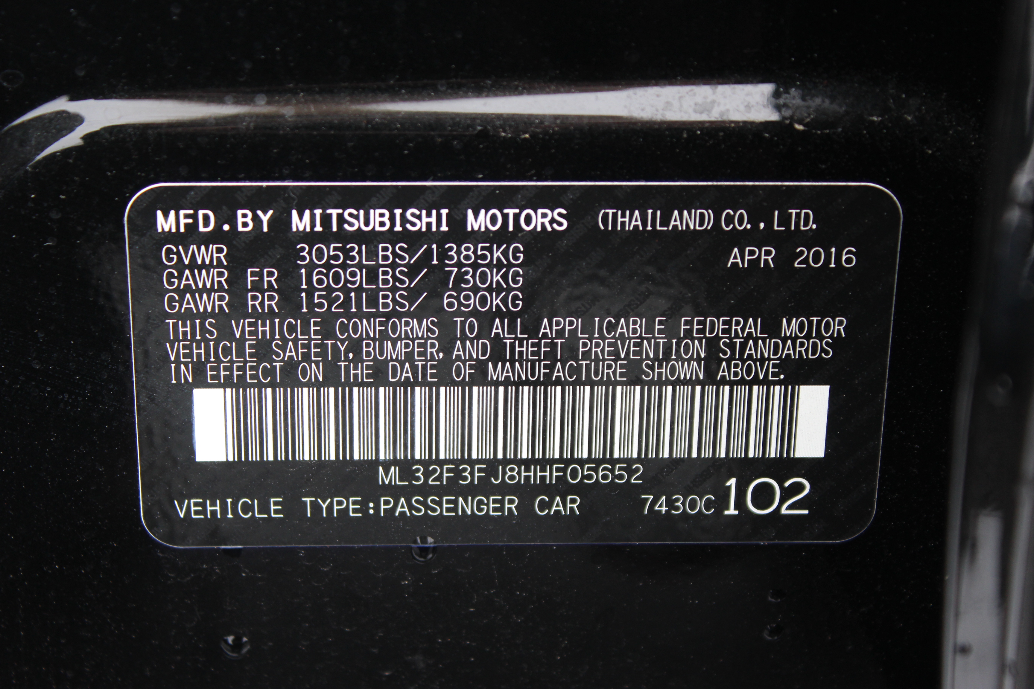 2017 MITSUBISHI MIRAGE crash image