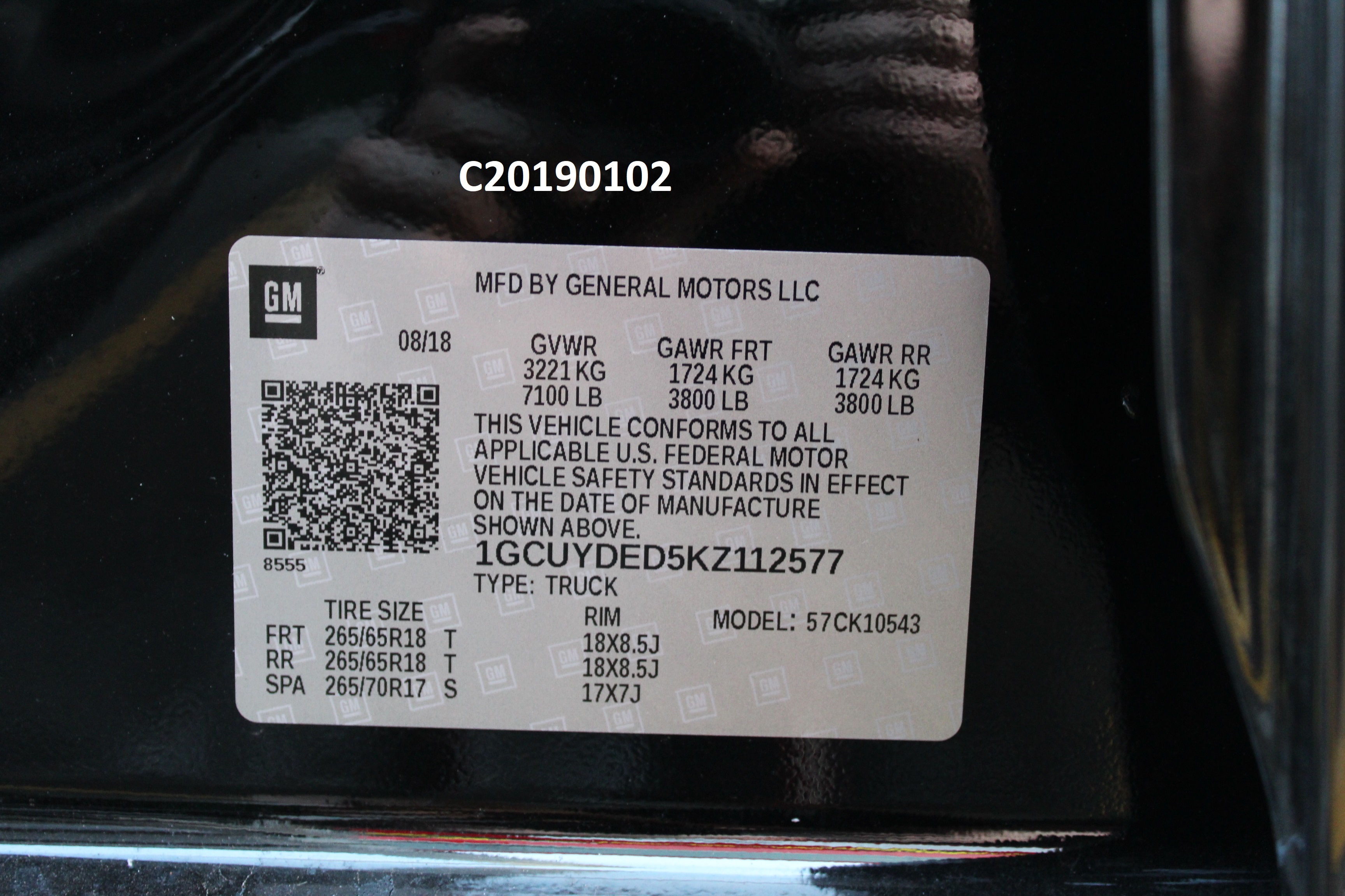 2019 CHEVROLET SILVERADO crash image