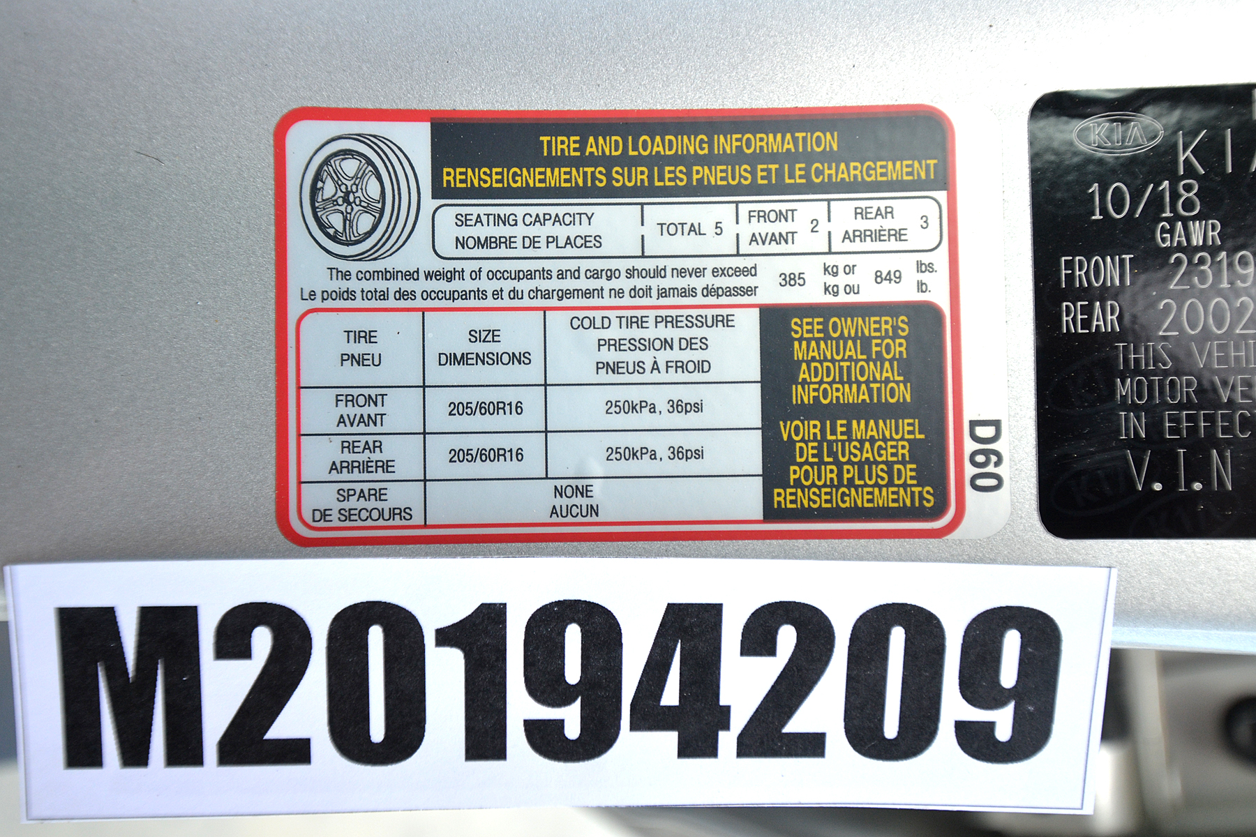 2019 KIA NIRO crash image 5