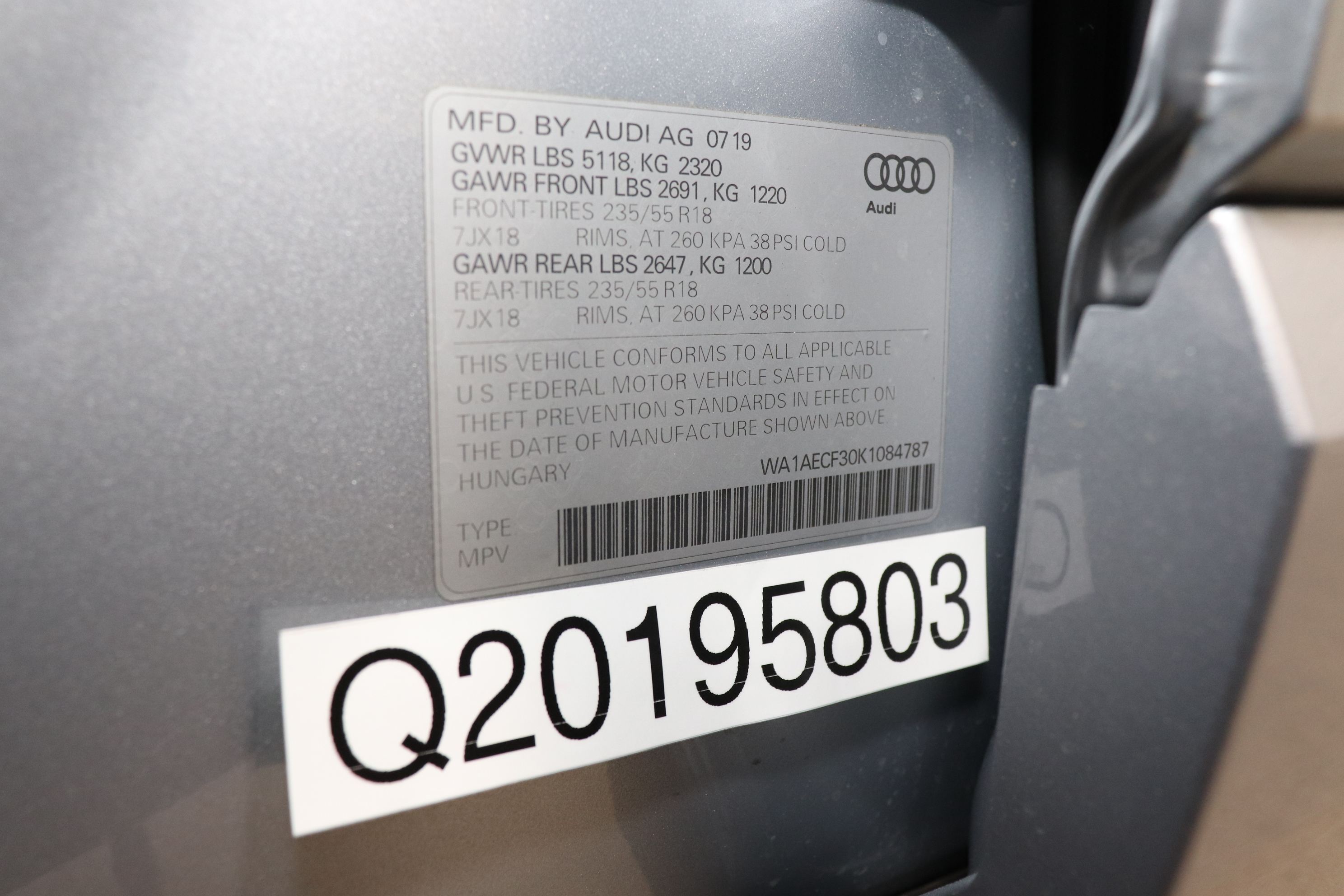 2019 AUDI Q3 crash image 4