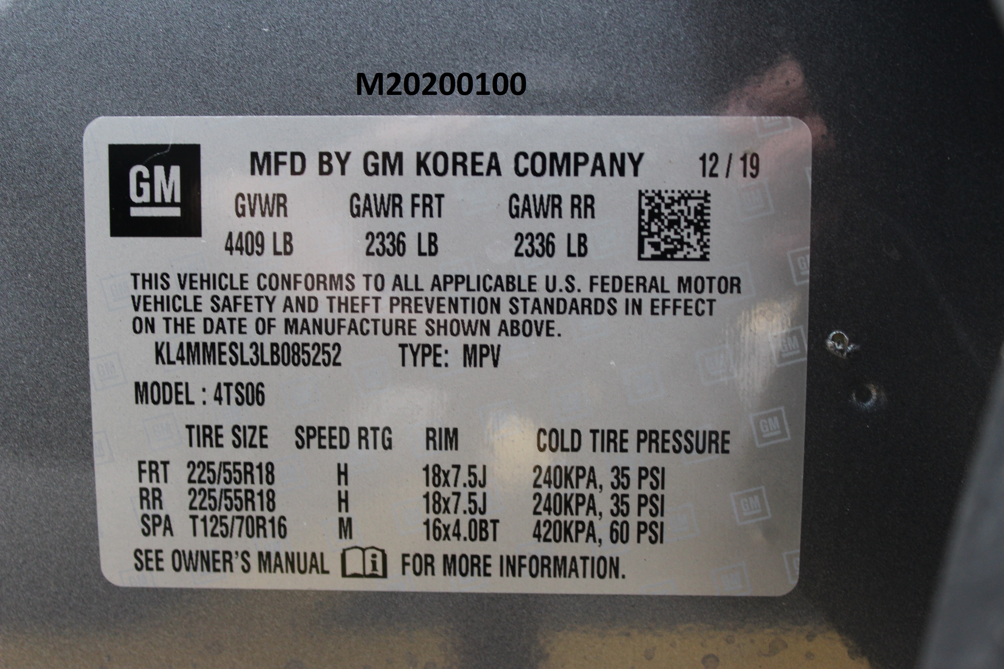 2020 BUICK ENCORE GX crash image 4