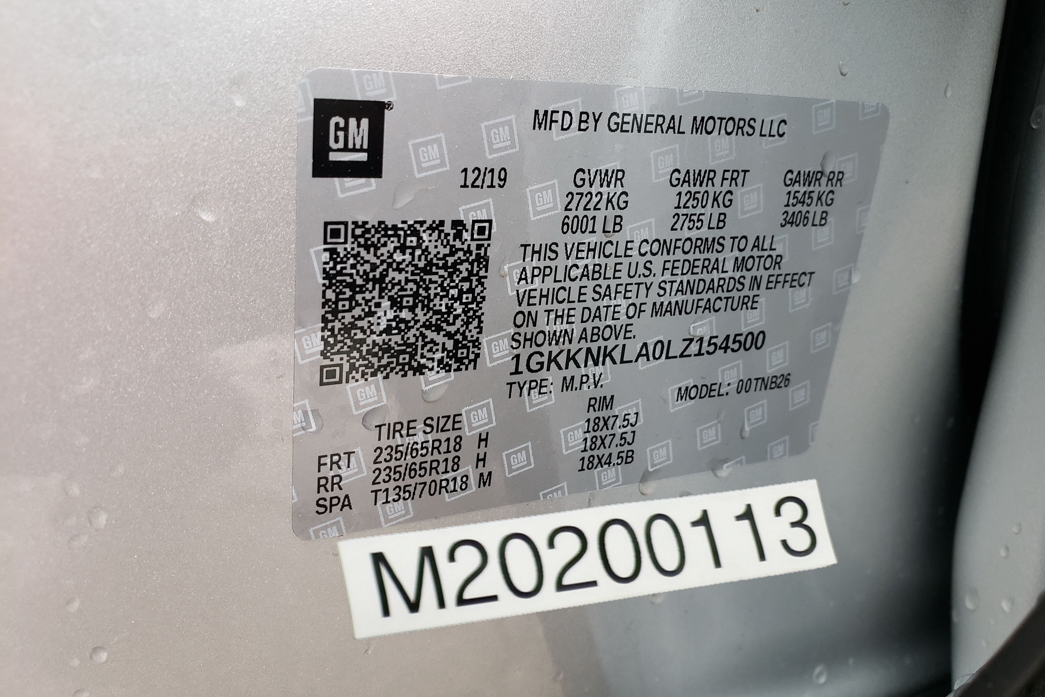 2020 GMC ACADIA crash image 2