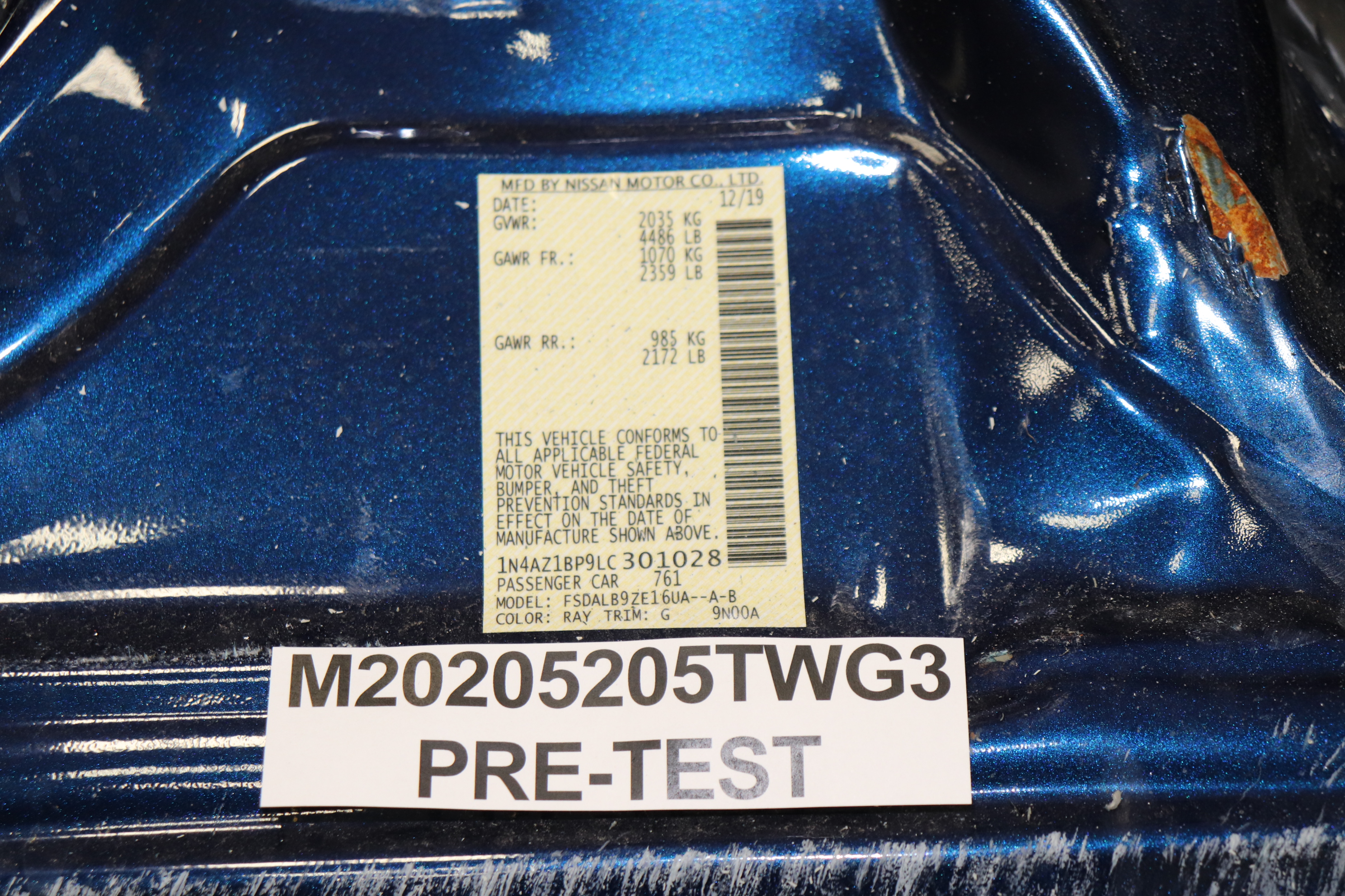 2020 NISSAN LEAF crash image 2