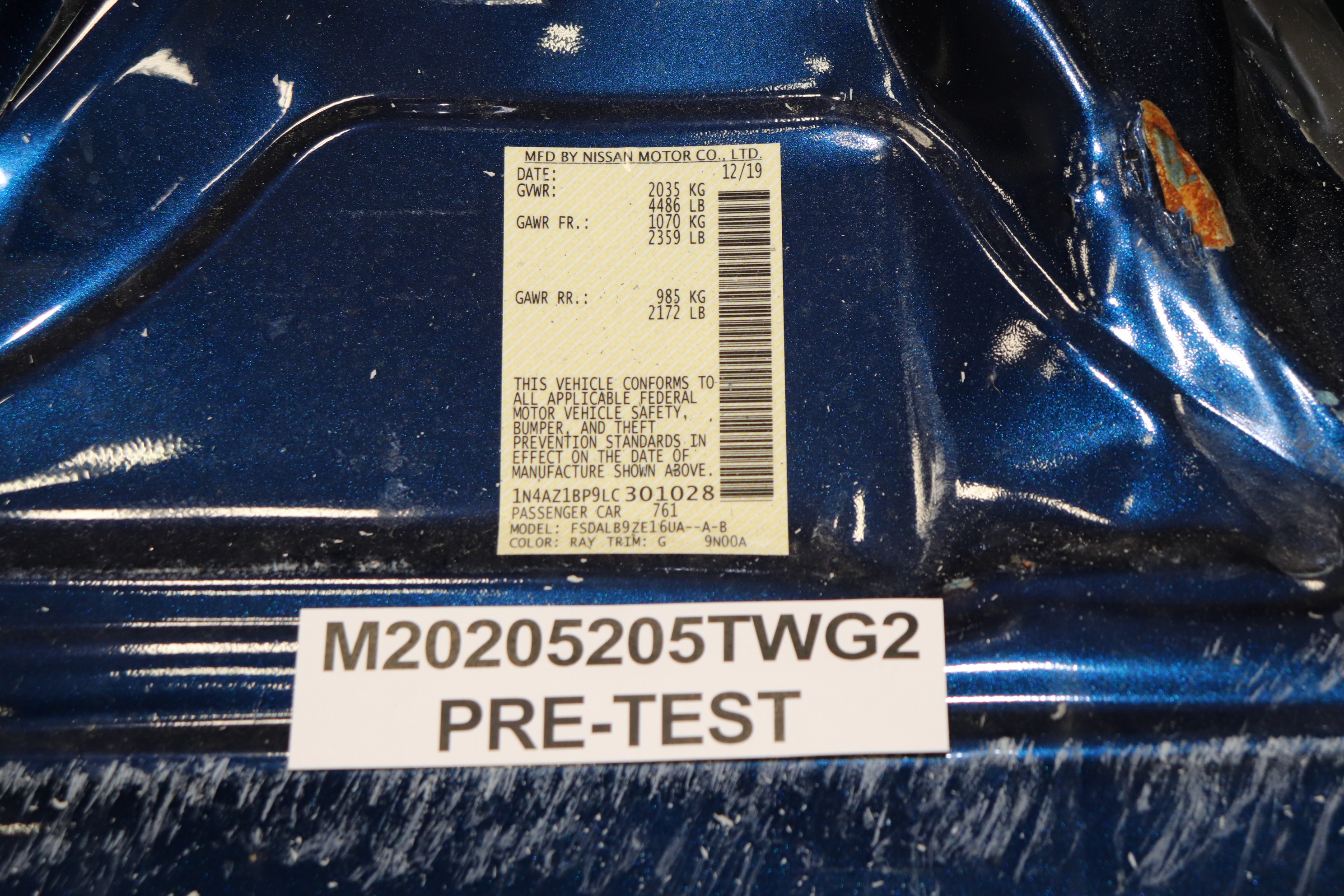2020 NISSAN LEAF crash image 2