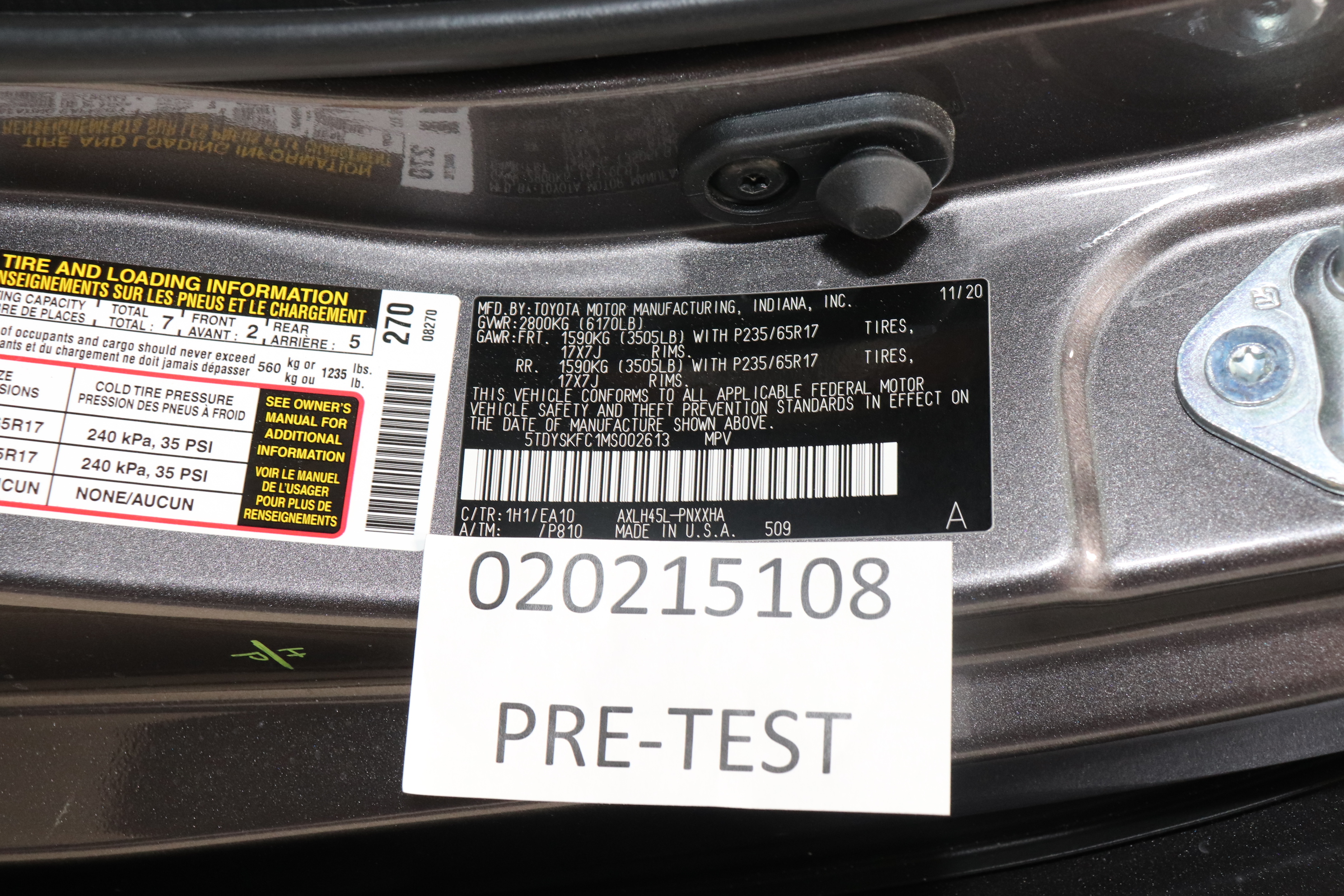 2021 TOYOTA SIENNA crash image 4