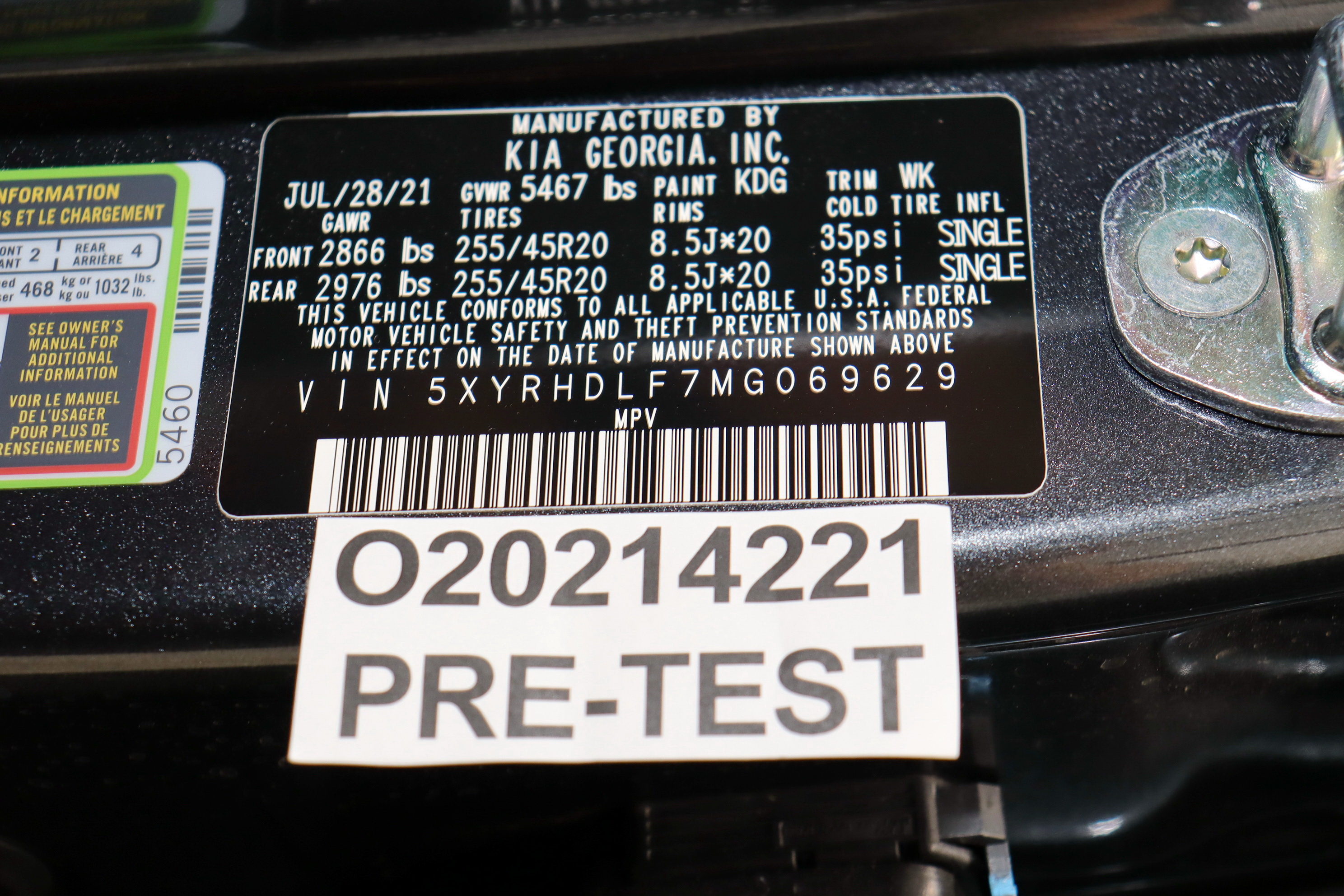 2021 KIA SORENTO crash image 4