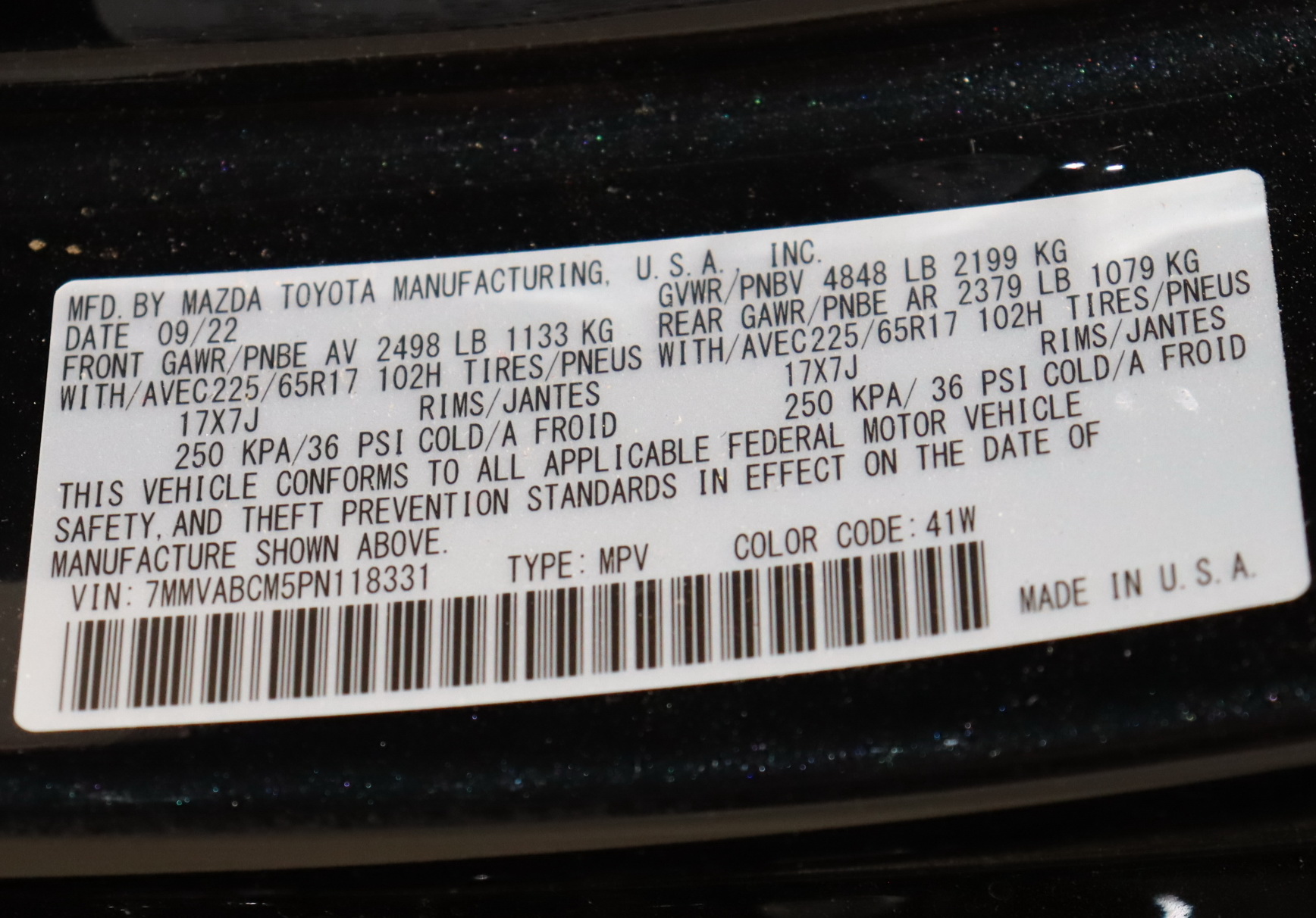 2023 MAZDA CX-50 crash image