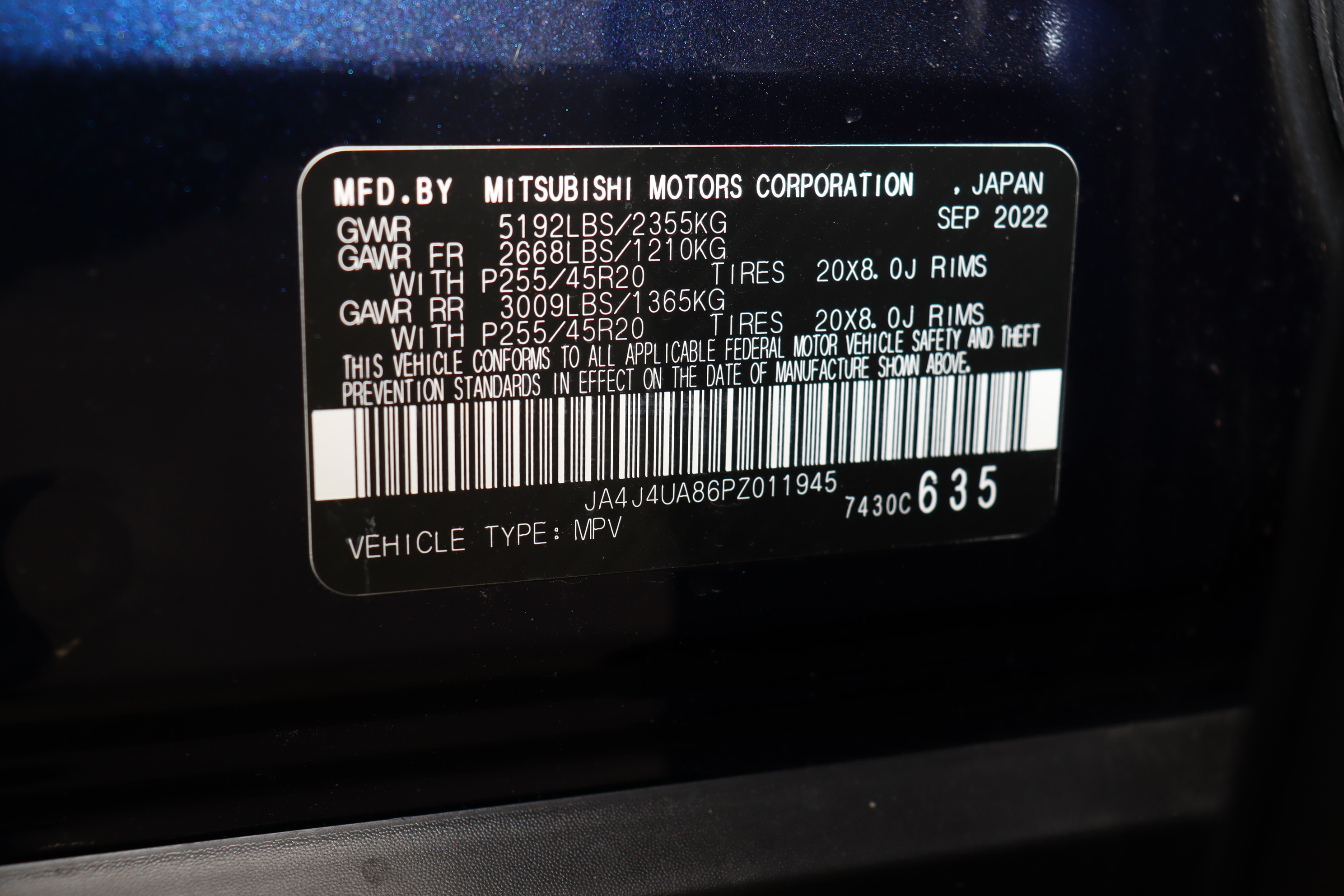 2023 MITSUBISHI OUTLANDER crash image