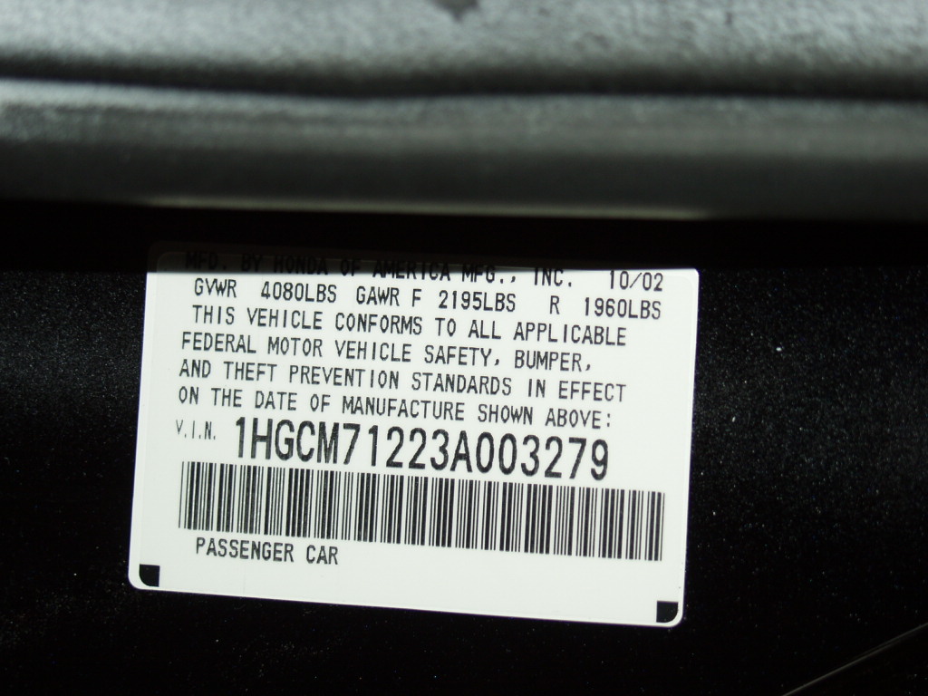 2003 HONDA ACCORD crash image 3