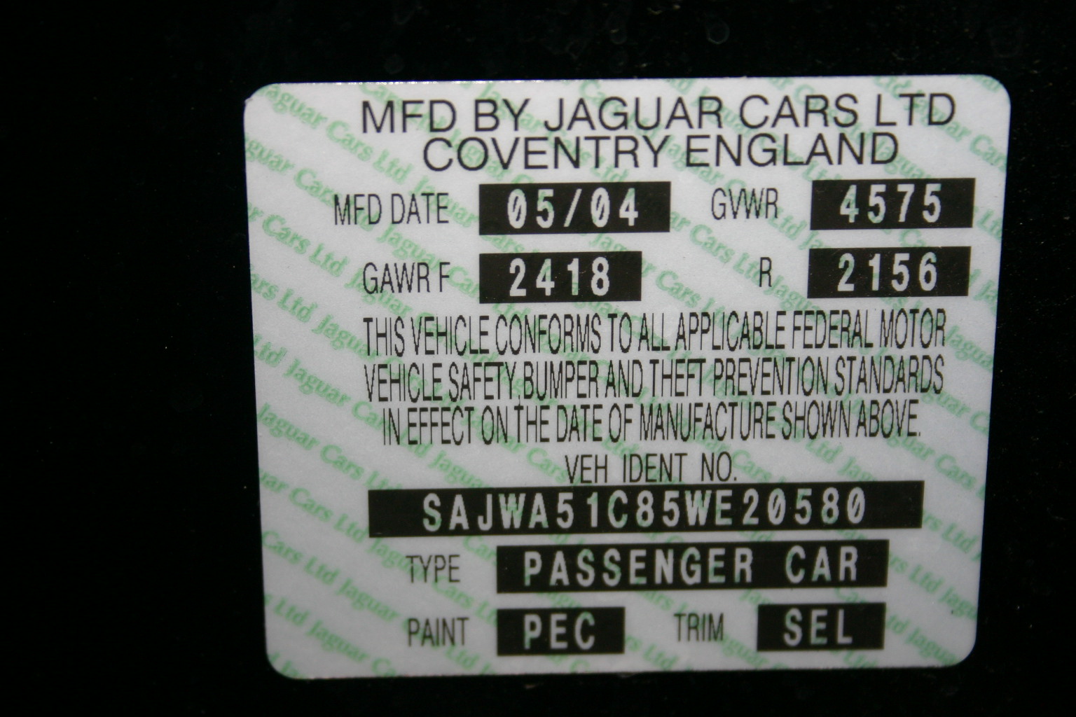 2005 JAGUAR X-TYPE crash-test photo