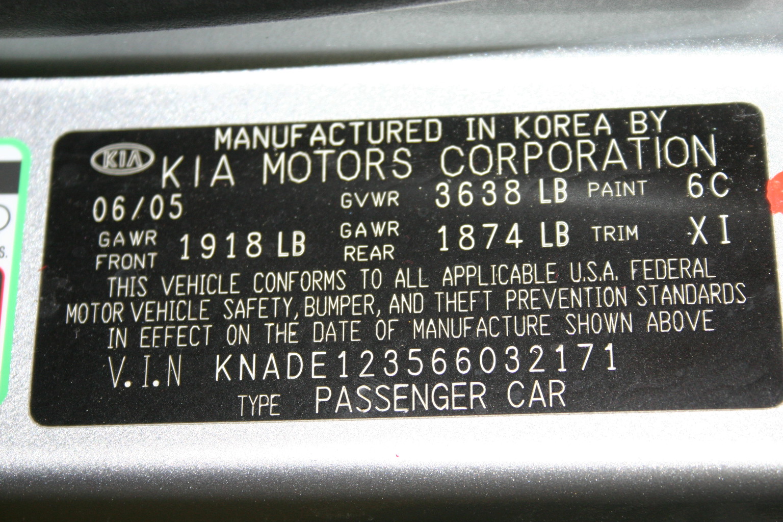 2006 KIA RIO crash image 2