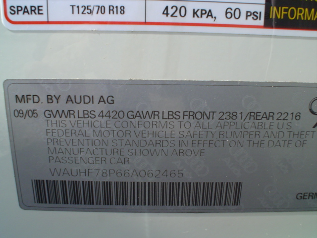 2006 AUDI A3 crash image