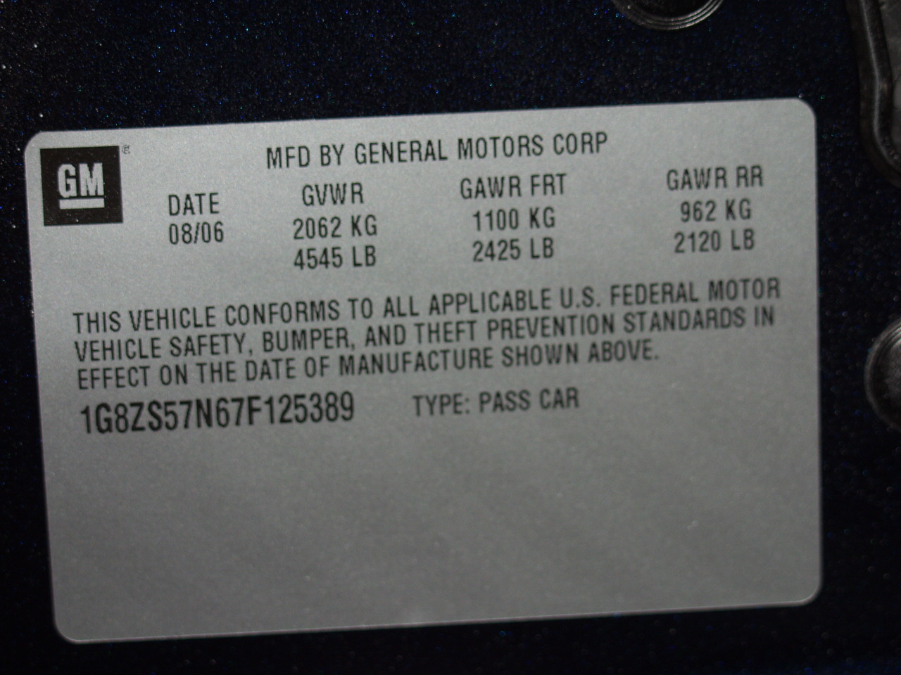 2007 SATURN AURA crash image 23
