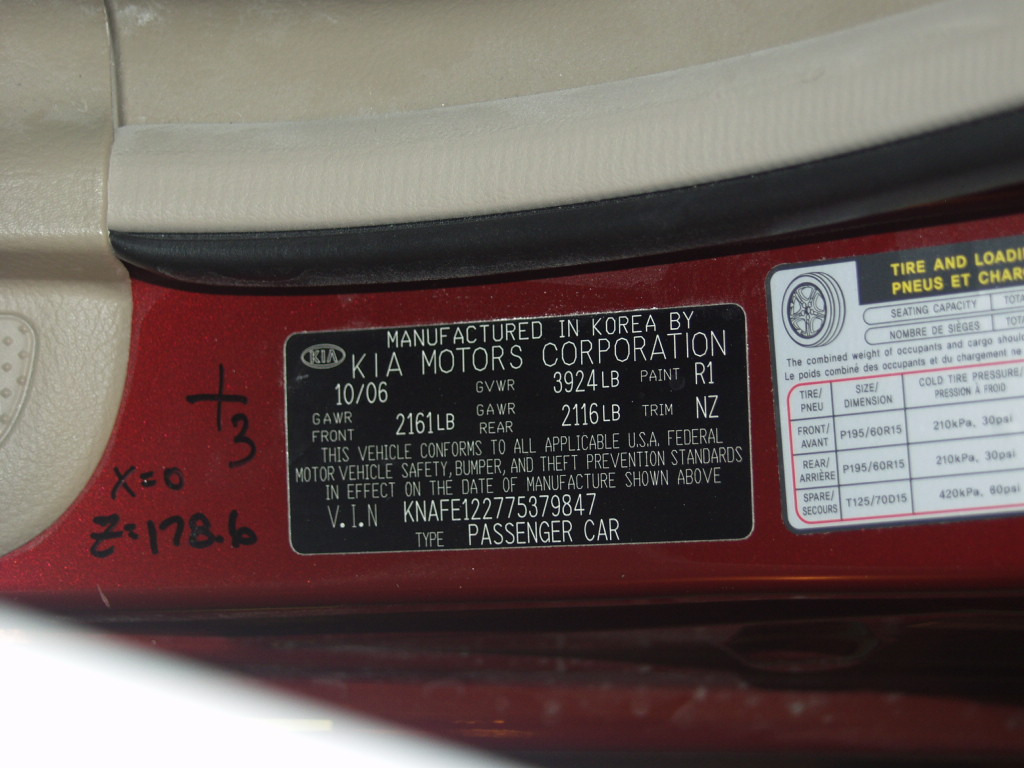 2007 KIA SPECTRA crash image 14