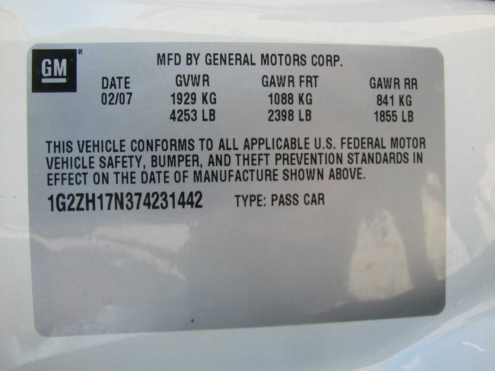 2007 PONTIAC G6 crash image 21